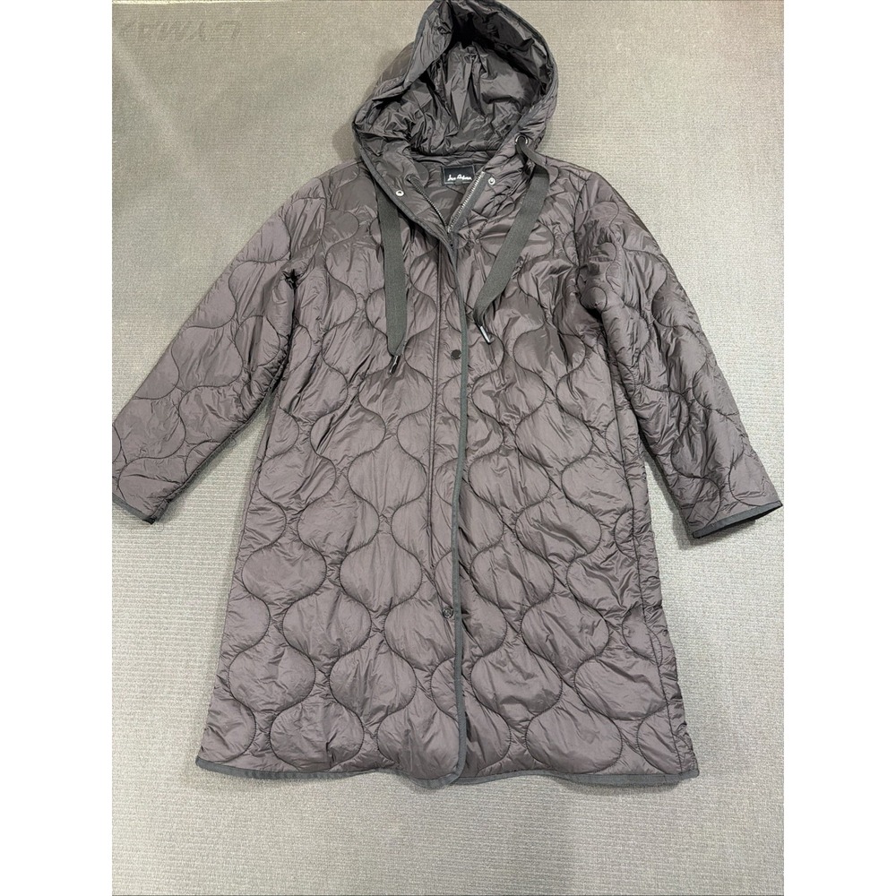 Sam Edelman Women's Black  Full Zip Hooded Quilted Insulated‎ Parka Coat Size XL
